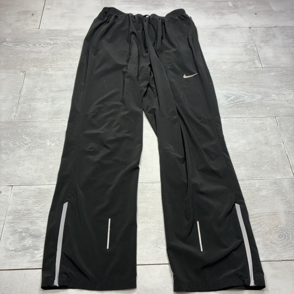 Nike Dri-FIT Woven Running Pants Mens XL Black 905067 Reflective Track Essential